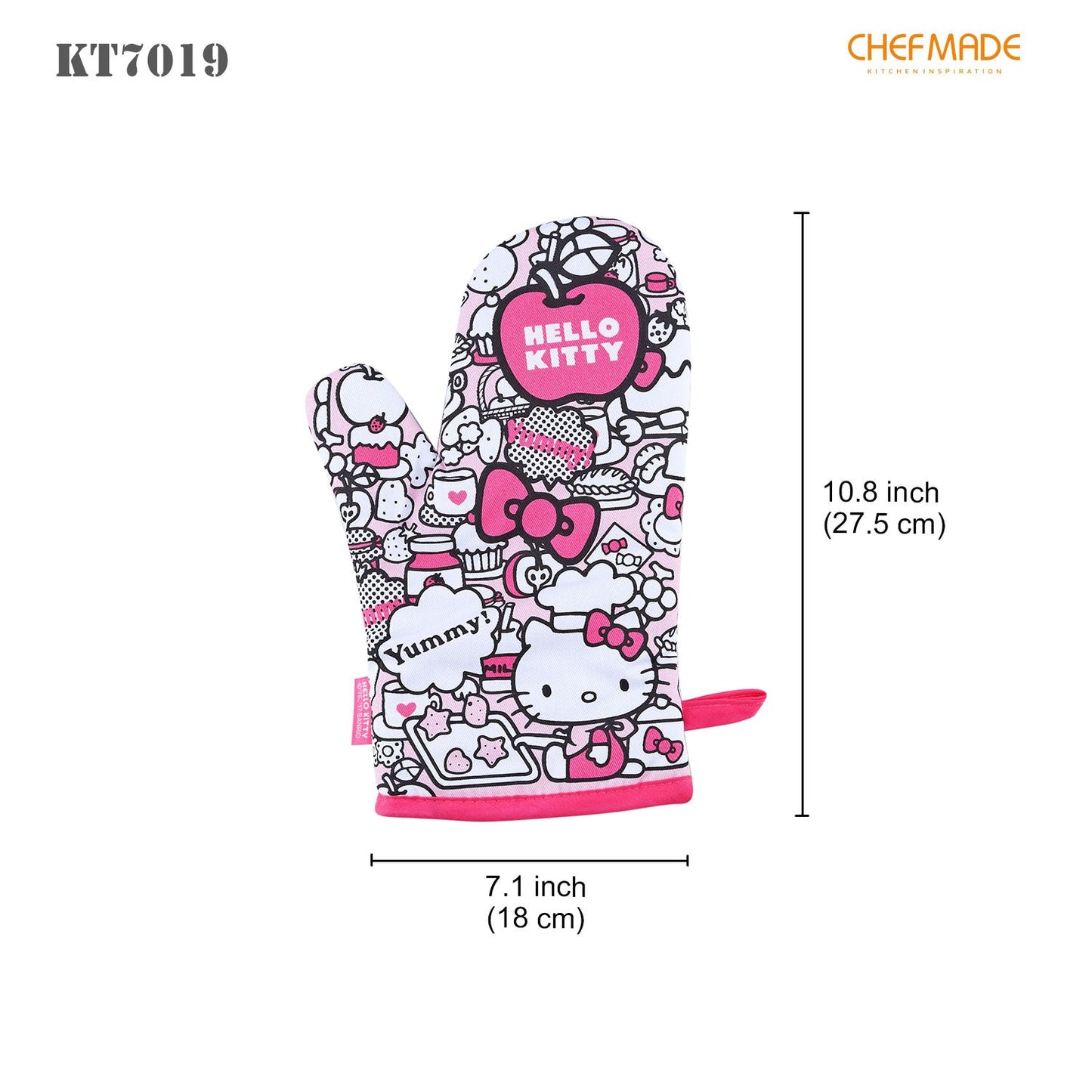 Chefmade學廚KT7019正版Hello kitty迷彩隔熱手套Hello Kitty Camouflage Oven Gloves 2Pcs