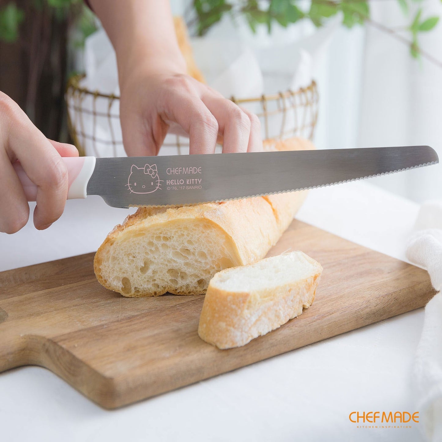 Chefmade學廚KT7021正版Hello kitty不銹鋼麵包刀8" Hello Kitty Serrated Knife for Bread