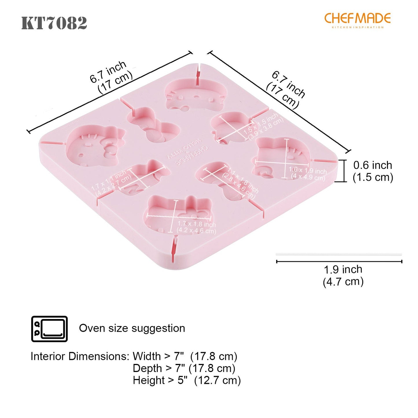 Hello Kitty Lollipop Mold 8-Well