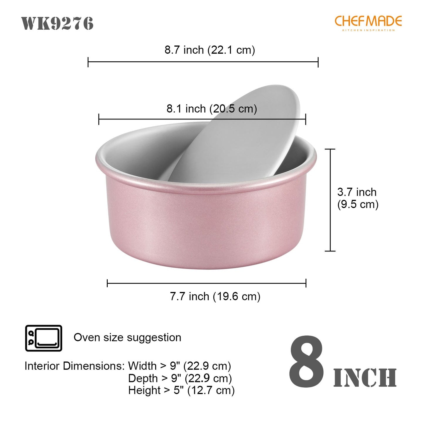 Chefmade學廚wk9276活底8吋加高蛋糕模8" Deep Dish Round Cake Pan