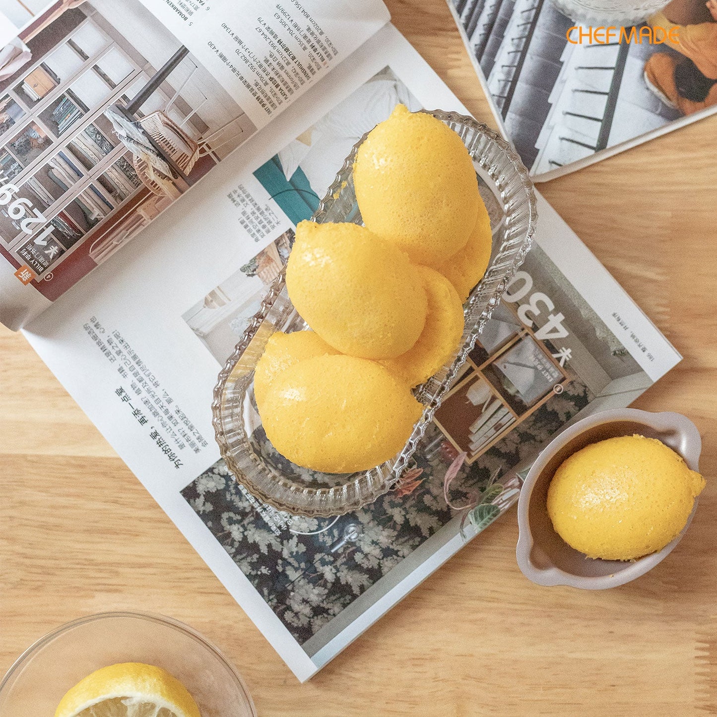 Chefmade學廚WK9908-4金色不沾檸檬蛋糕模四件套3.5" Lemon-Shaped Cake Pan 4Pcs