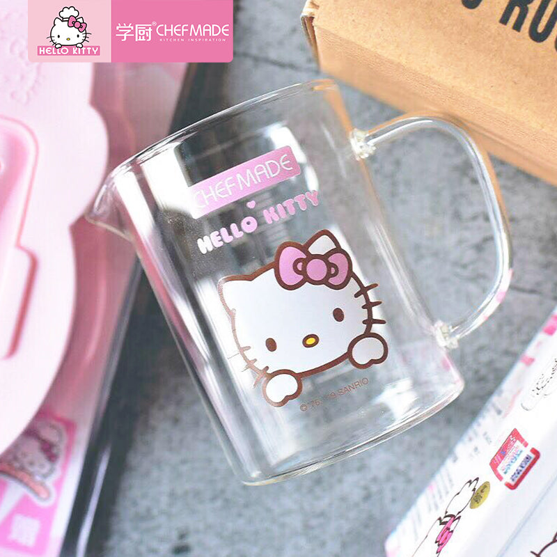 Hello kitty加厚玻璃量杯KT7080