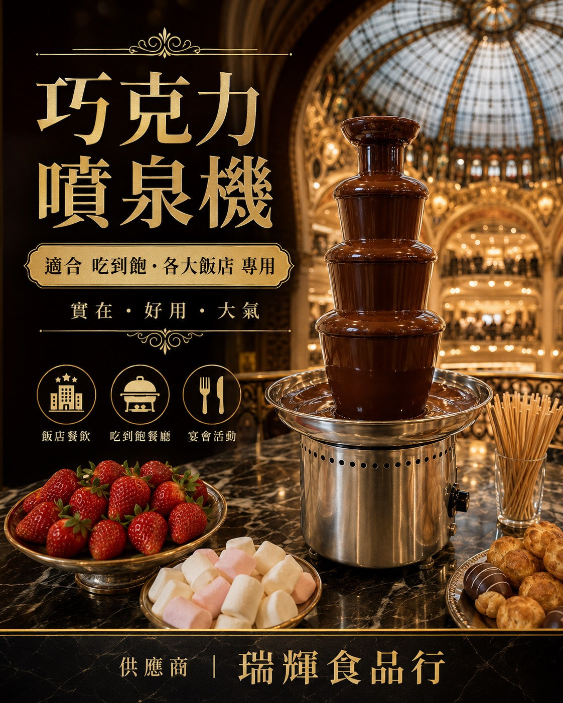 巧克力噴泉機 租借租貸全台皆可服務Chocolate Fountain Rental – Service Available Across Taiwan초콜릿 분수 대여 – 대만 전역 서비스 제공