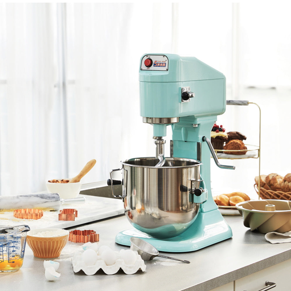 台灣製士邦8公升sp800家用桌上型攪拌機全不銹鋼配件【粉藍/粉綠】