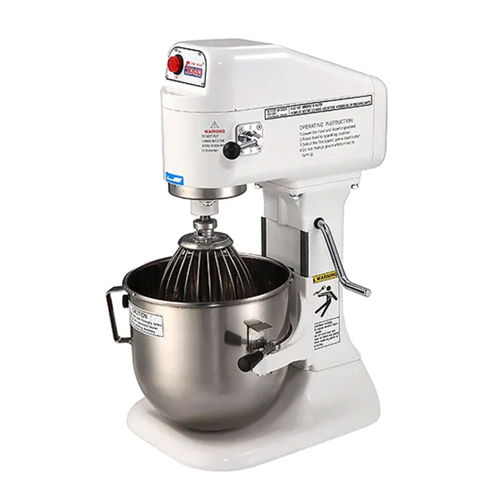 台灣製士邦8公升sp800家用桌上型攪拌機全不銹鋼配件【白色】