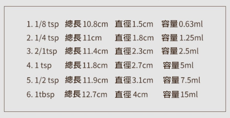 Chefmade學廚WK9268不銹鋼量匙6件組
