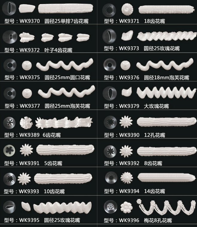 Chefmade學廚WK9379中款14號不鏽鋼裱花嘴(吸塑)-大玫瑰