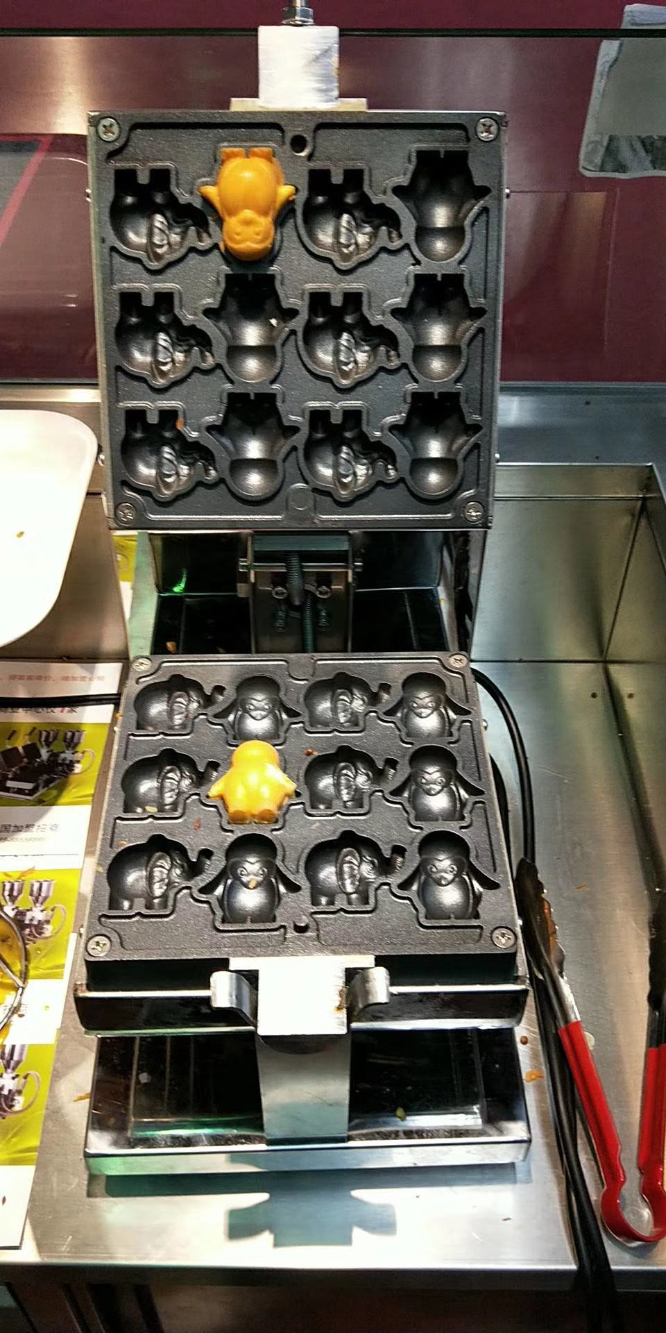 (大象企鵝雞蛋糕)KD1102g電力式商用雞蛋糕爐營業用翻轉雞蛋糕機台北台中高雄客製化雞蛋糕模翻烤盤