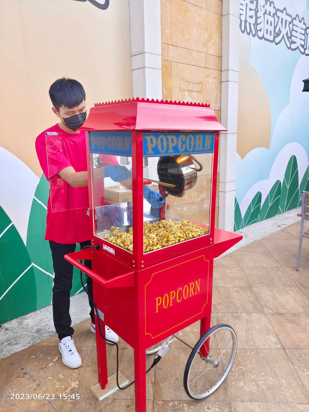 【專業出租】【爆米花機】球型蘑菇黃金爆米花機租借出租租貸。瑞輝食品原料餐飲設備
