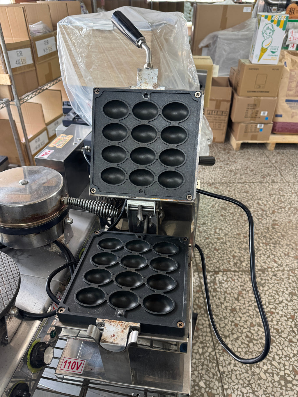 (蛋型雞蛋糕)KD1102g電力式商用雞蛋糕爐營業用翻轉雞蛋糕機台北台中高雄客製化雞蛋糕模翻烤盤