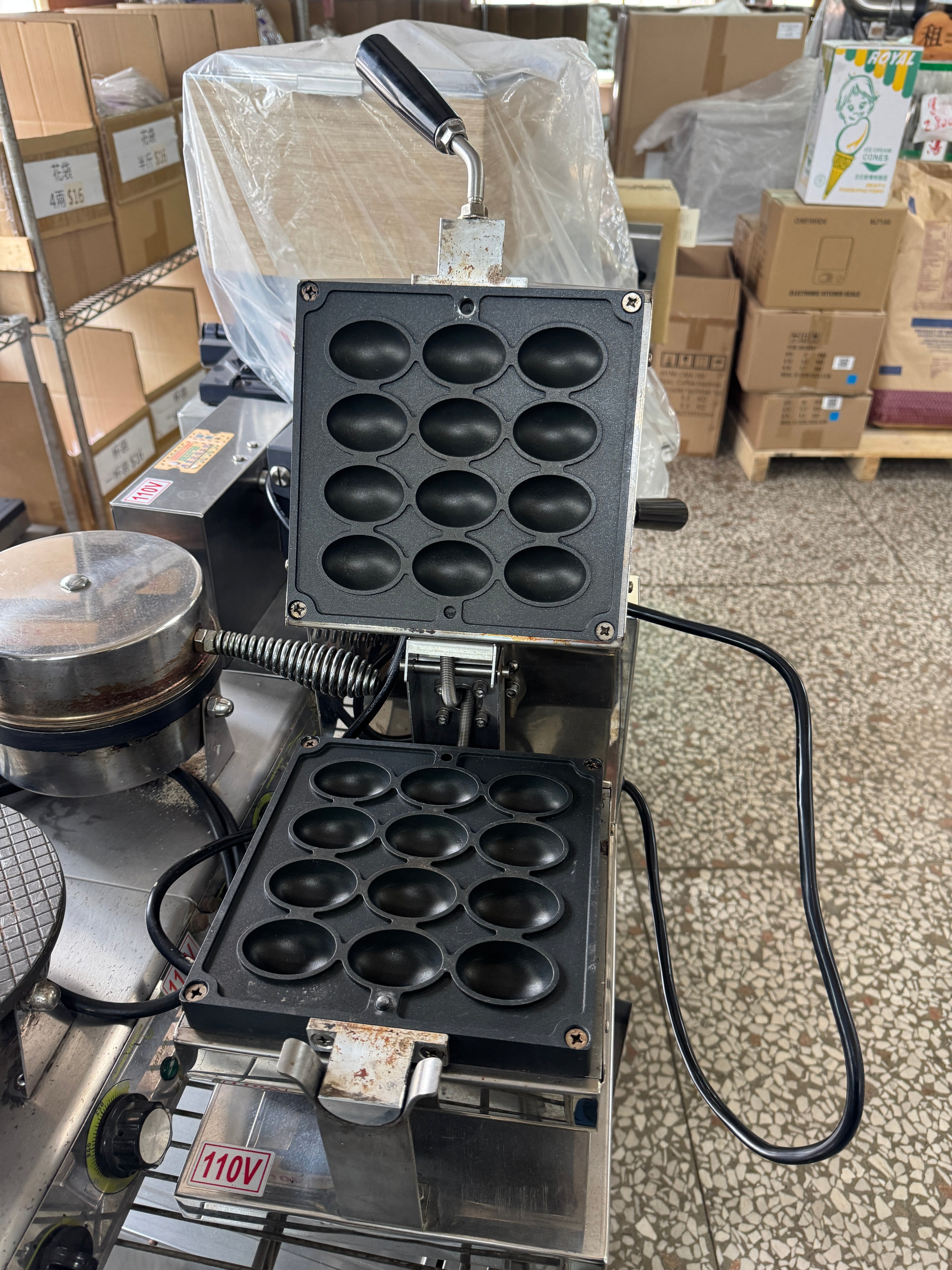 (蛋型雞蛋糕)KD1102g電力式商用雞蛋糕爐營業用翻轉雞蛋糕機台北台中高雄客製化雞蛋糕模翻烤盤