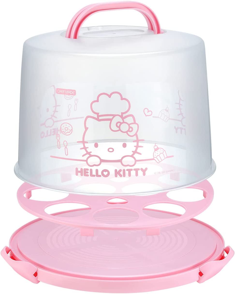 Chefmade學廚kitty凱蒂貓KT7034透明手提加高蛋糕盒Hello Kitty 12" Cake Carrier 11 Cups