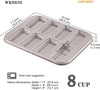 Chefmade學廚WK9838金色8連費南雪蛋糕模Mini Financier Cake Pan Rectangle 8 Well