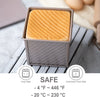 Chefmade學廚WK9318波紋250g滑蓋吐司盒4" x 4" Corrugated Toast Box (250G Dough Capacity)