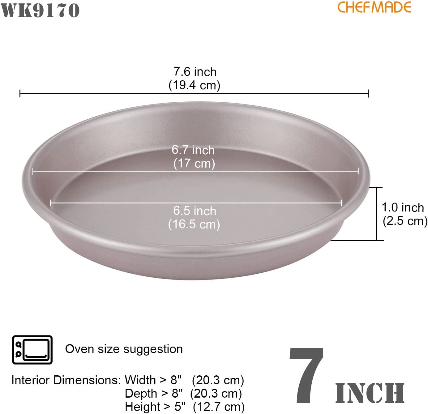 Chefmade學廚WK9170深款7吋圓形披薩烤盤7" Pizza Pan