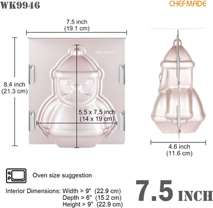 Chefmade學廚WK9946金色聖誕老人蛋糕模7.5" Santa Claus Cake Mold