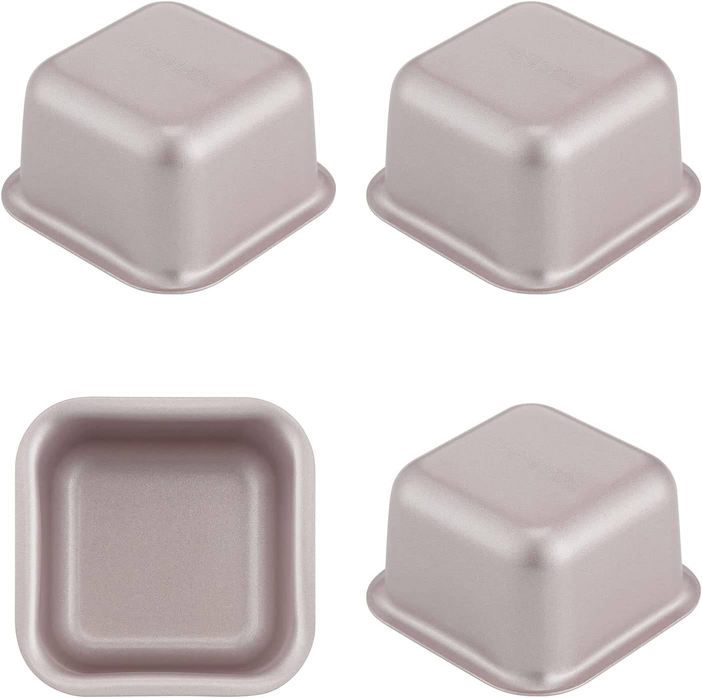 Chefmade學廚WK9911-4金色四件套正方形蛋糕模3“ Square Muffin Pan 4Pcs