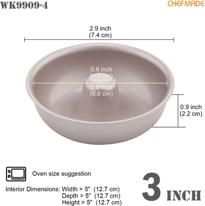 Chefmade學廚WK9909-4四件套甜甜圈蛋糕模3“ Donut Cake Pan 4Pcs