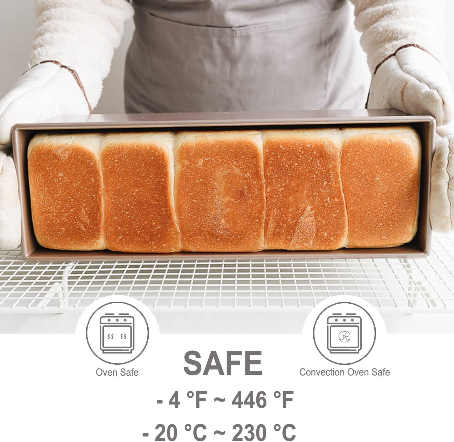 Chefmade學廚CM6011不沾1200g平紋吐司盒5.2" x 15.2" Commercial Flat Toast Box (1200G Dough Capacity)