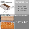 Chefmade學廚cm6010帶蓋1200g波紋吐司模5.2" x 15.2" Commercial Corrugated Toast Box (1200G Dough Capacity)