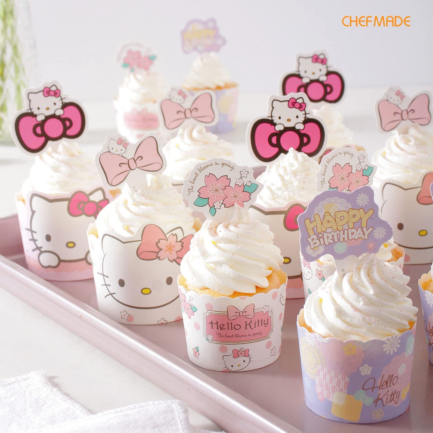 Chefmade學廚KT7121 kitty紙杯套裝100入Hello Kitty Muffin Liners Set 100Pcs