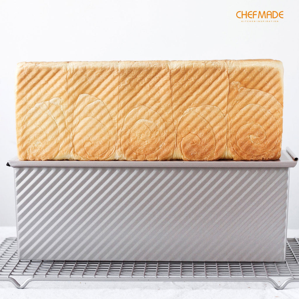 Chefmade學廚CM6005波紋1000g不沾吐司盒5" x 13" Commercial Corrugated Toast Box (1000G Dough Capacity)