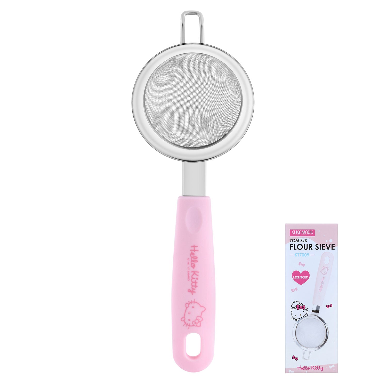 Chefmade學廚KT7009凱蒂貓7cm不鏽鋼麵粉篩3" Hello Kitty Fine Mesh Strainers