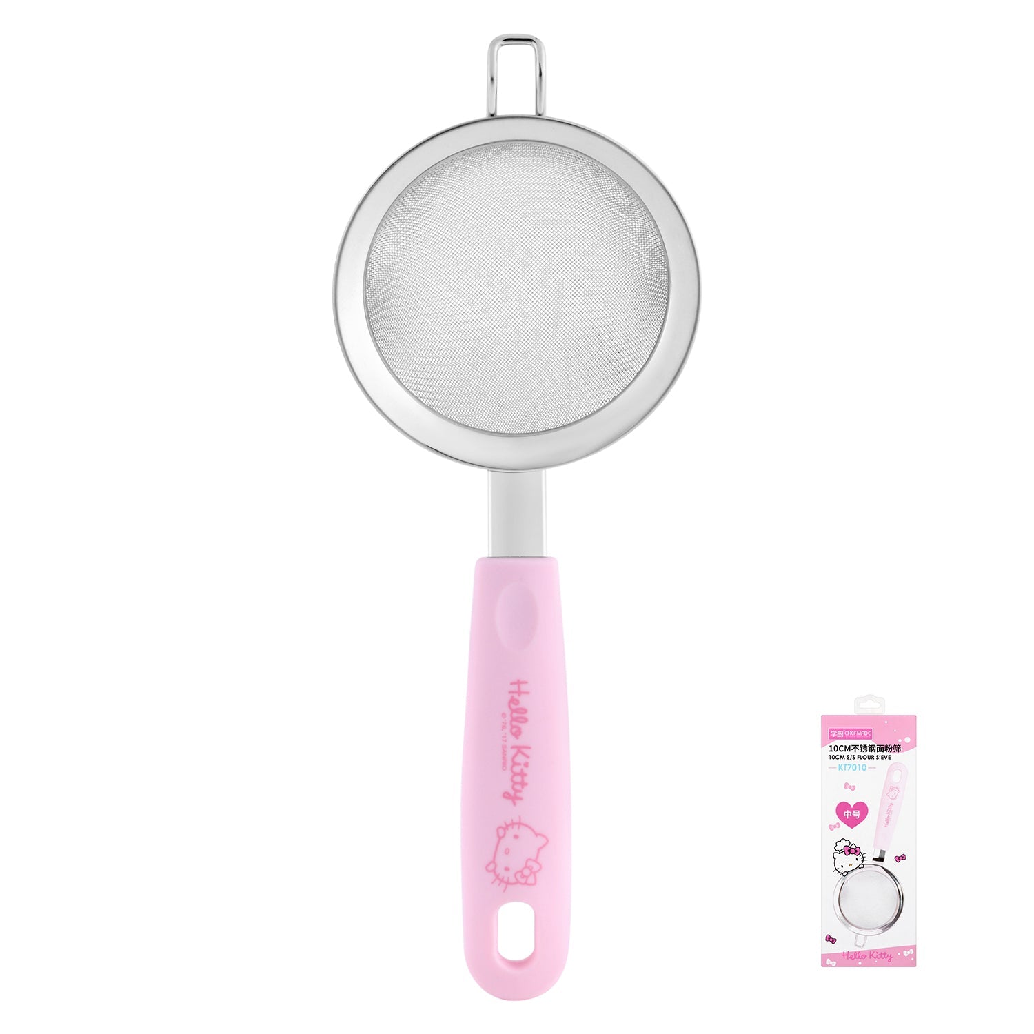 Chefmade學廚KT7010正版Hello kitty 10cm不鏽鋼麵粉篩4" Hello Kitty Fine Mesh Strainers