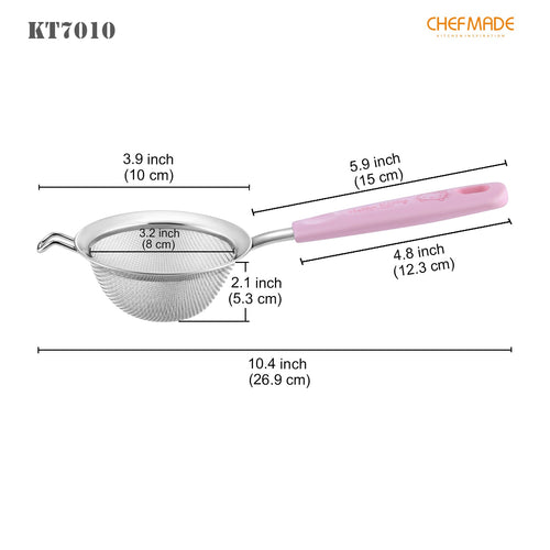 Chefmade學廚KT7010正版Hello kitty 10cm不鏽鋼麵粉篩4" Hello Kitty Fine Mesh Strainers