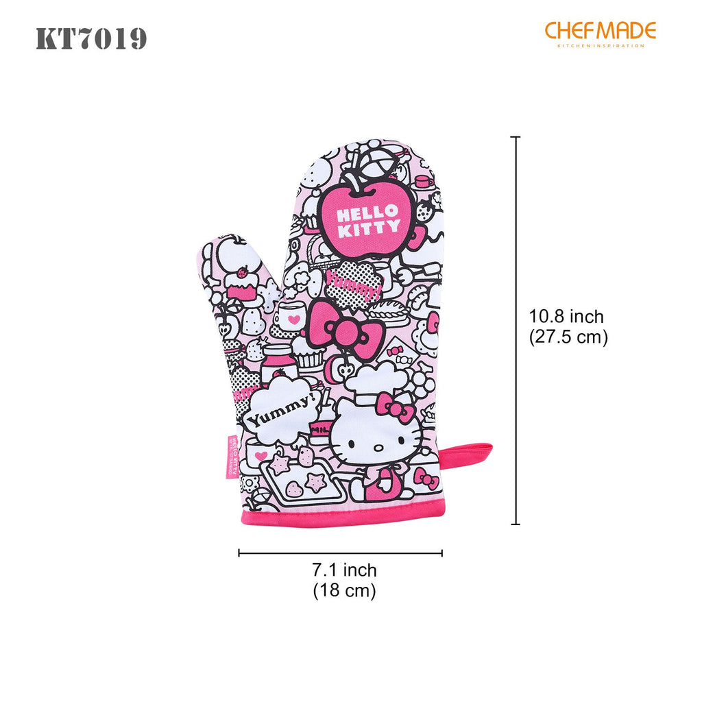 Chefmade學廚KT7019正版Hello kitty迷彩隔熱手套Hello Kitty Camouflage Oven Gloves 2Pcs