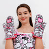 Chefmade學廚KT7019正版Hello kitty迷彩隔熱手套Hello Kitty Camouflage Oven Gloves 2Pcs