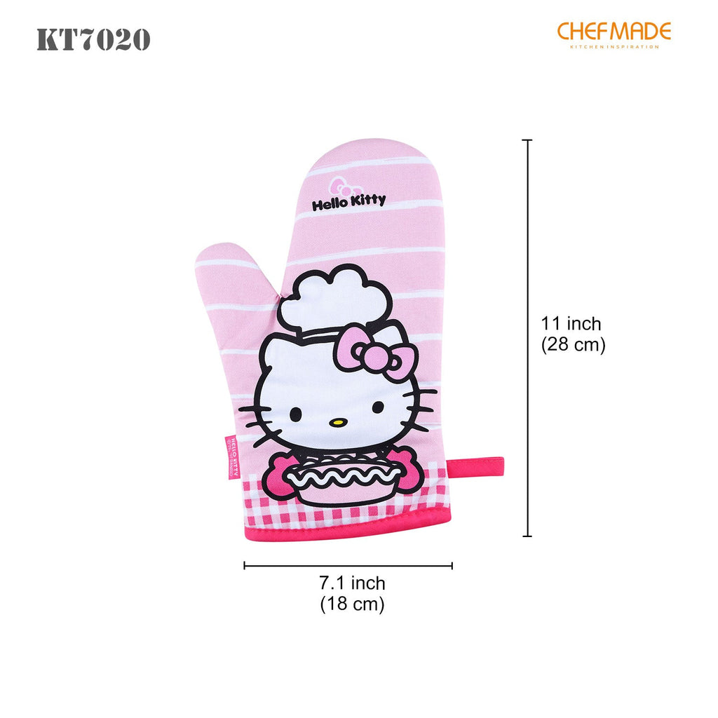 Chefmade學廚KT7020正版Hello kitty條紋隔熱手套Hello Kitty Stripe Oven Gloves 2Pcs