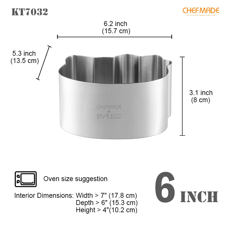 Chefmade學廚kt7032 kitty六吋慕斯圈三件套6" Hello Kitty Mousse