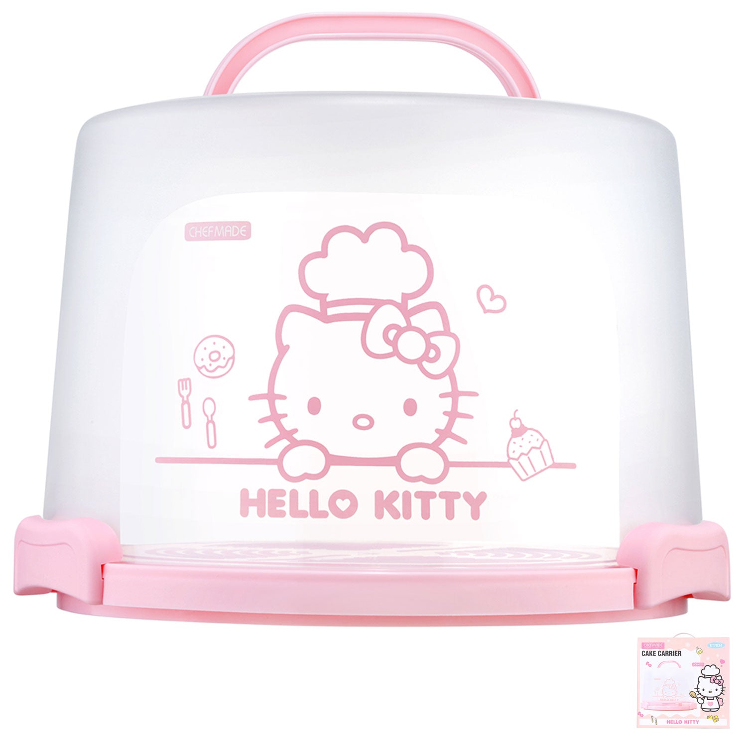 Chefmade學廚kitty凱蒂貓KT7034透明手提加高蛋糕盒Hello Kitty 12" Cake Carrier 11 Cups