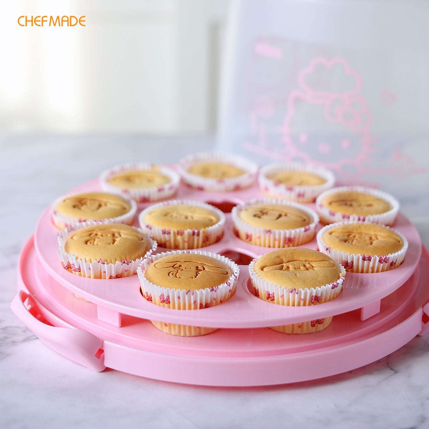 Chefmade學廚kitty凱蒂貓KT7034透明手提加高蛋糕盒Hello Kitty 12" Cake Carrier 11 Cups