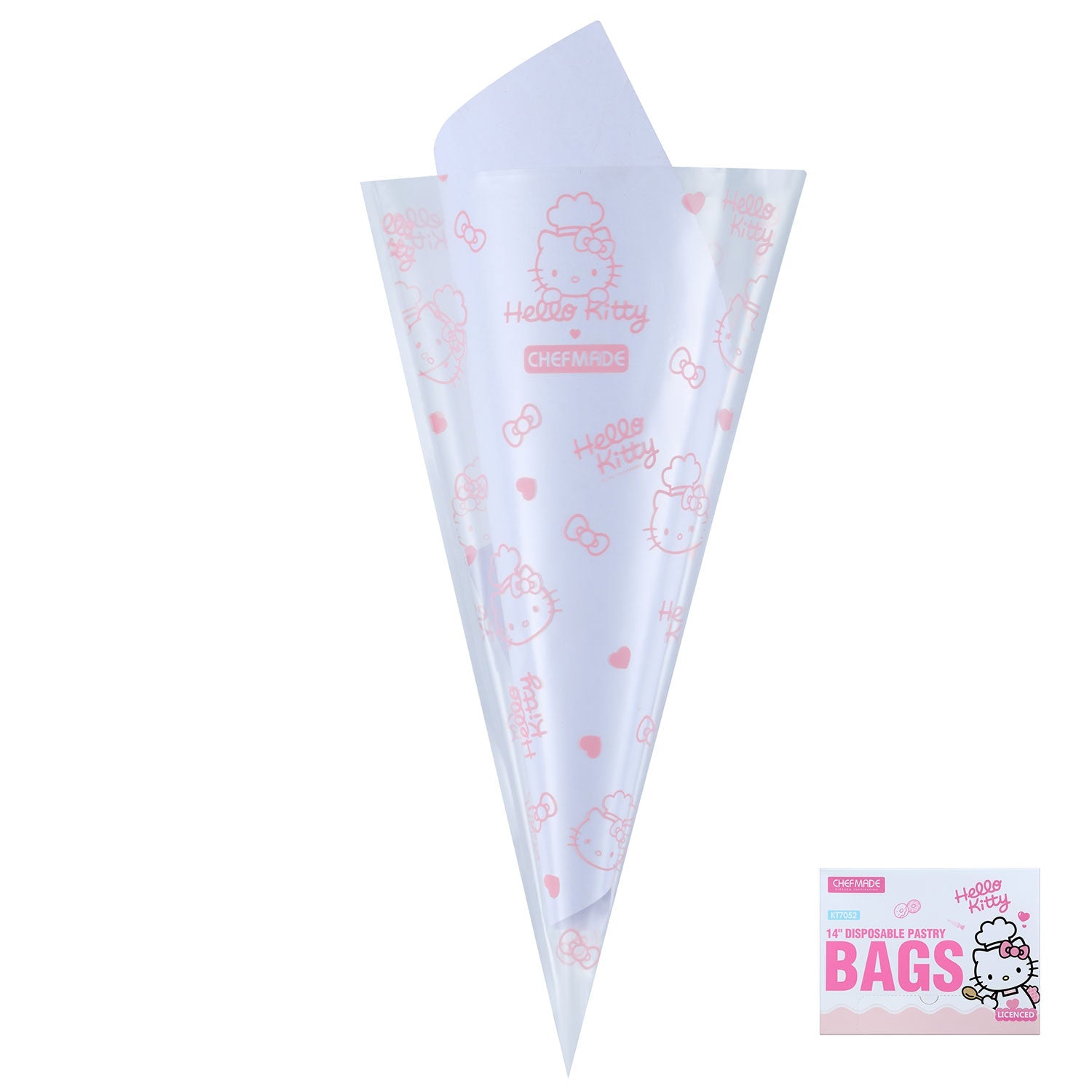 Chefmade學廚KT7052正版HelloKitty一次性擠花袋13.6" Hello Kitty Disposable Pastry Bag (12 Pcs)