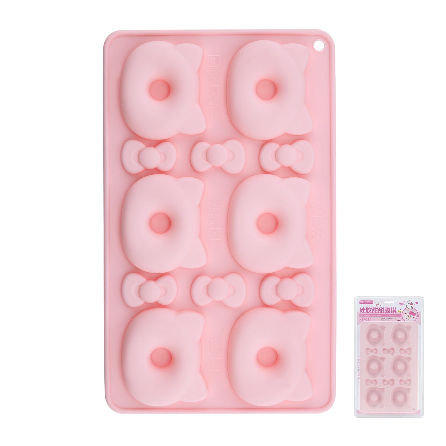 Chefmade學廚KT7054正版Hello kitty矽膠甜甜圈模Hello Kitty Silicone Donut Pan 6-Well