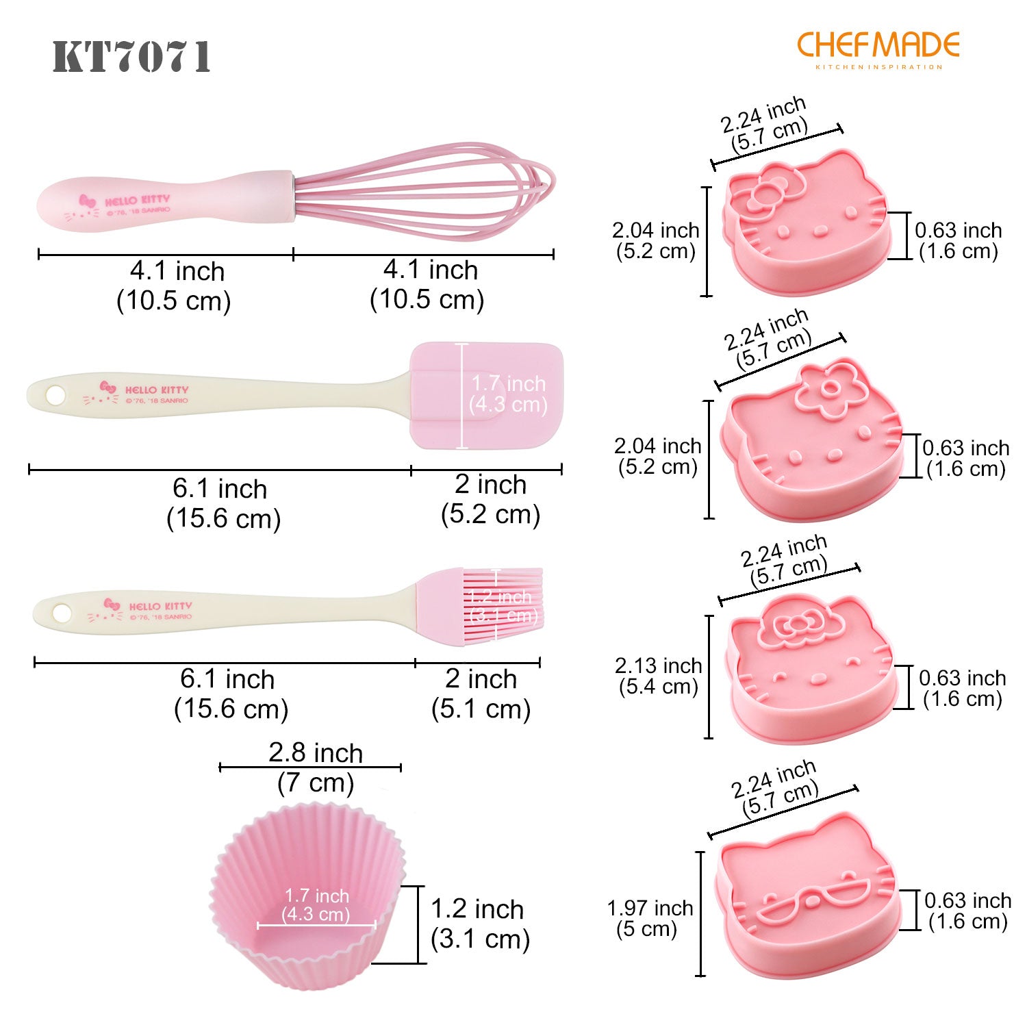 Chefmade學廚KT7071正版Hello kitty兒童烘焙套裝Hello Kitty Kids Baking Set