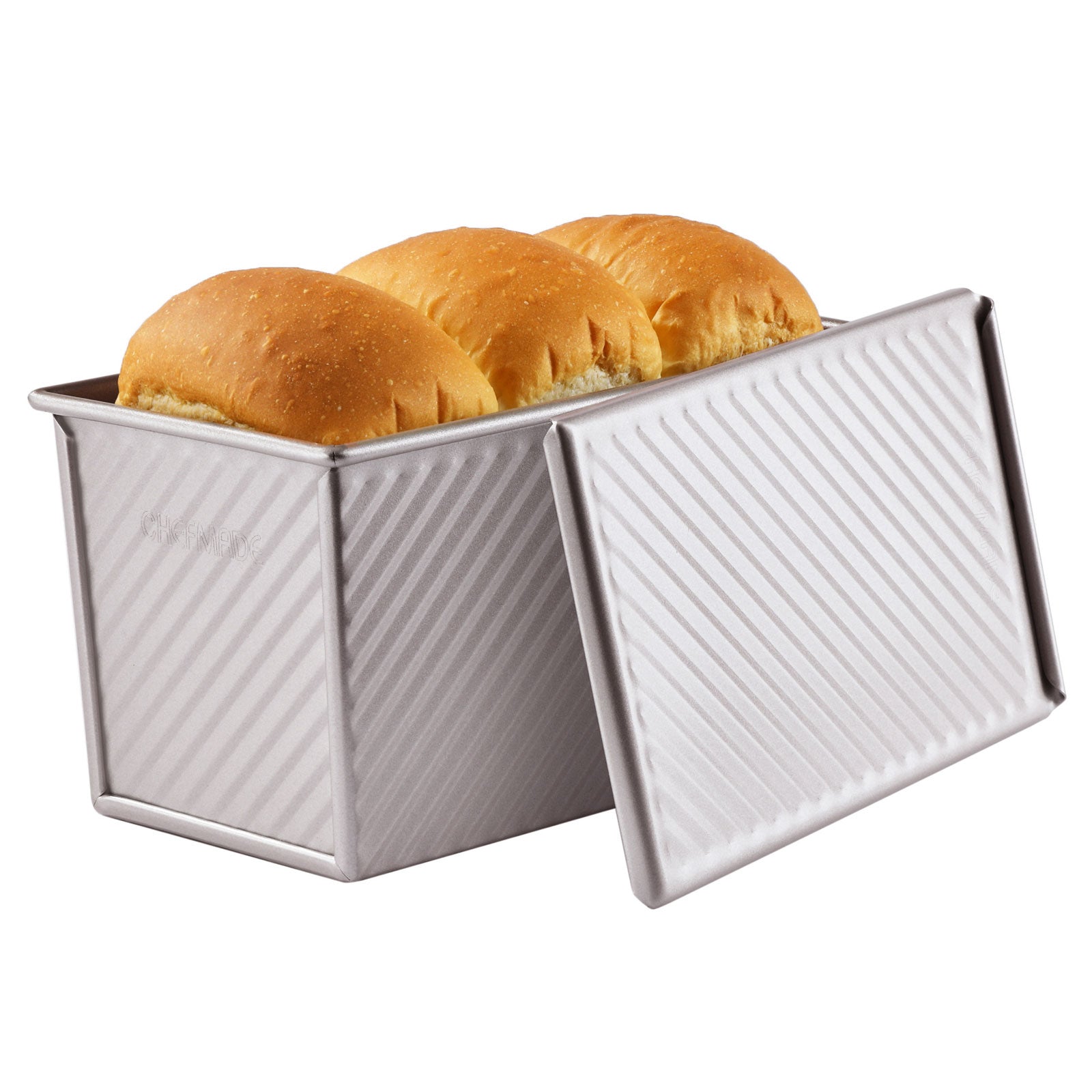 Chefmade學廚WK9054滑蓋450g波紋吐司模4" x 7.5" Corrugated Toast Box (450G Dough Capacity)