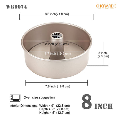 Chefmade學廚WK9074圓形8吋活動戚風蛋糕模8" Angel Food Pan with Removable Bottom