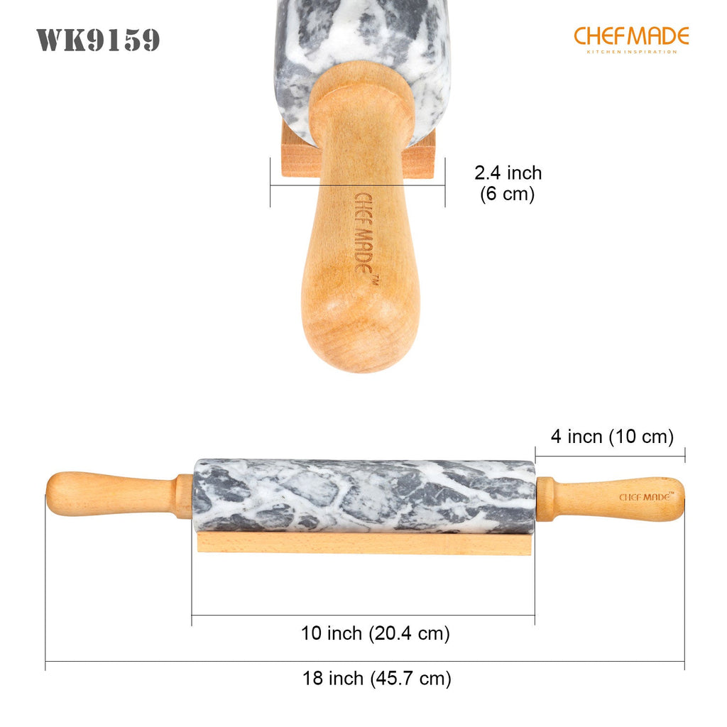 Chefmade學廚WK9159大理石桿麵棍18" Marble Rolling Pin