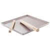 Chefmade學廚WK9293牛軋糖三件工具組 模具/方木條/桿麵棍10" x 12" Jelly Roll Pan with Wooden Sticks