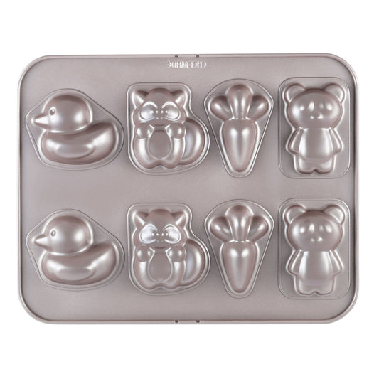 Chefmade學廚WK9319童趣四款8連杯卡通蛋糕模Animal-Shaped Cake Pan 8 Well