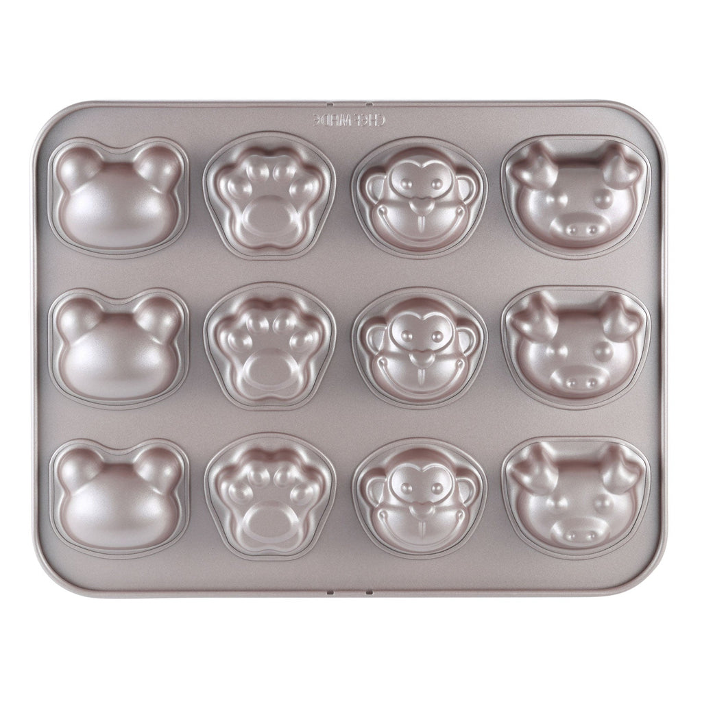 Chefmade學廚WK9320童趣四款12連杯卡通蛋糕模Animal-Shaped Cake Pan 12 Well