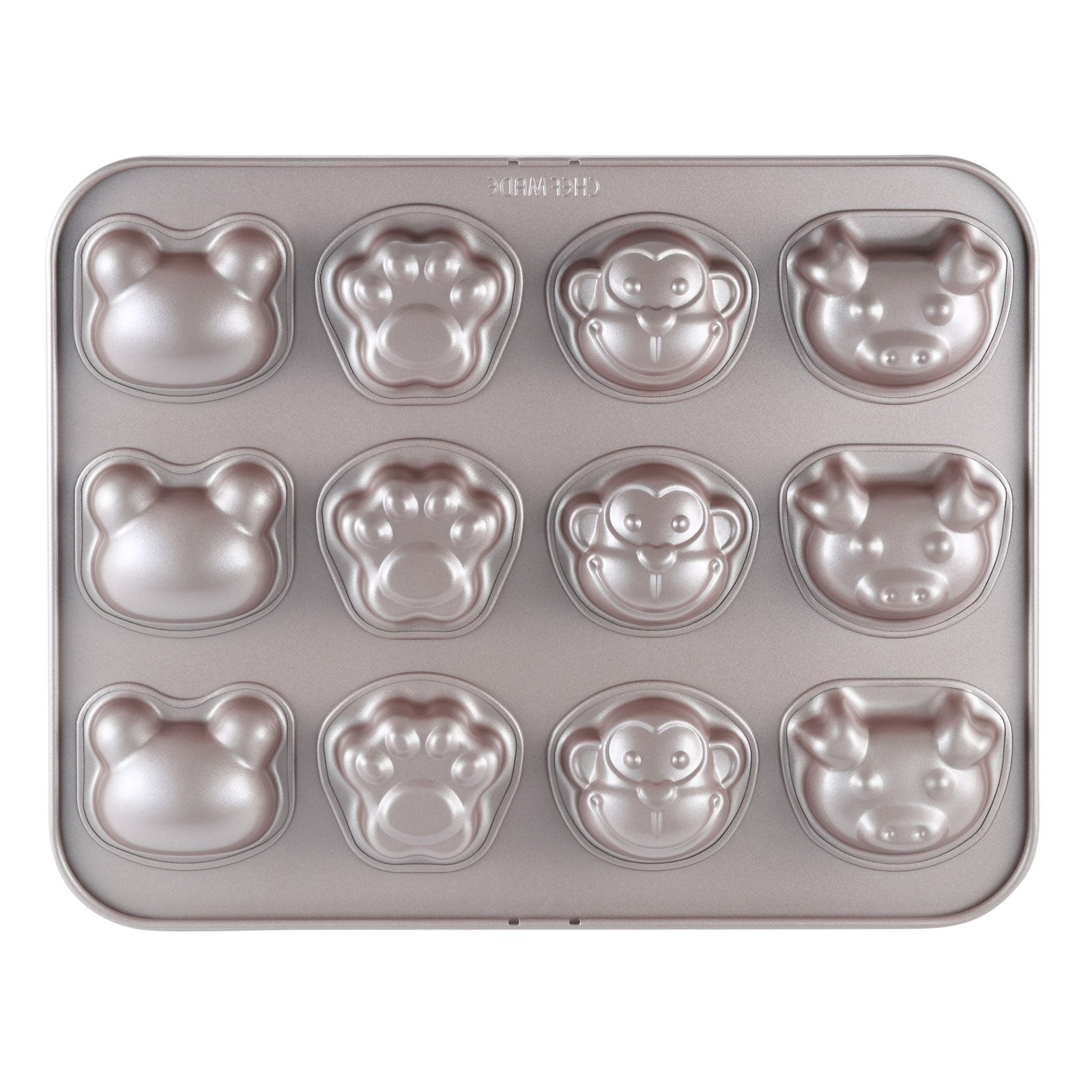 Chefmade學廚WK9320童趣四款12連杯卡通蛋糕模Animal-Shaped Cake Pan 12 Well