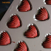 Chefmade學廚WK9422心型12連瑪德琳蛋糕模Madeline Cake Pan Heart-Shaped Shell 12 Well