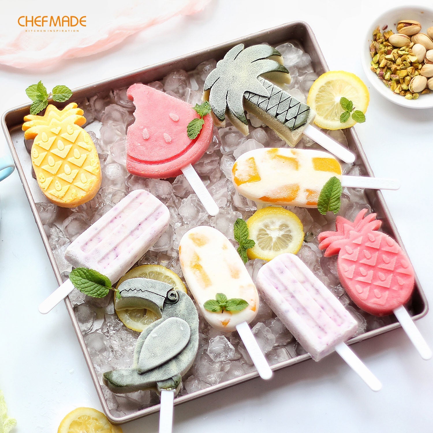 Chefmade學廚WK9440西瓜鳳梨矽膠雪糕模Popsicle Mold (Pineapple & Watermelon)