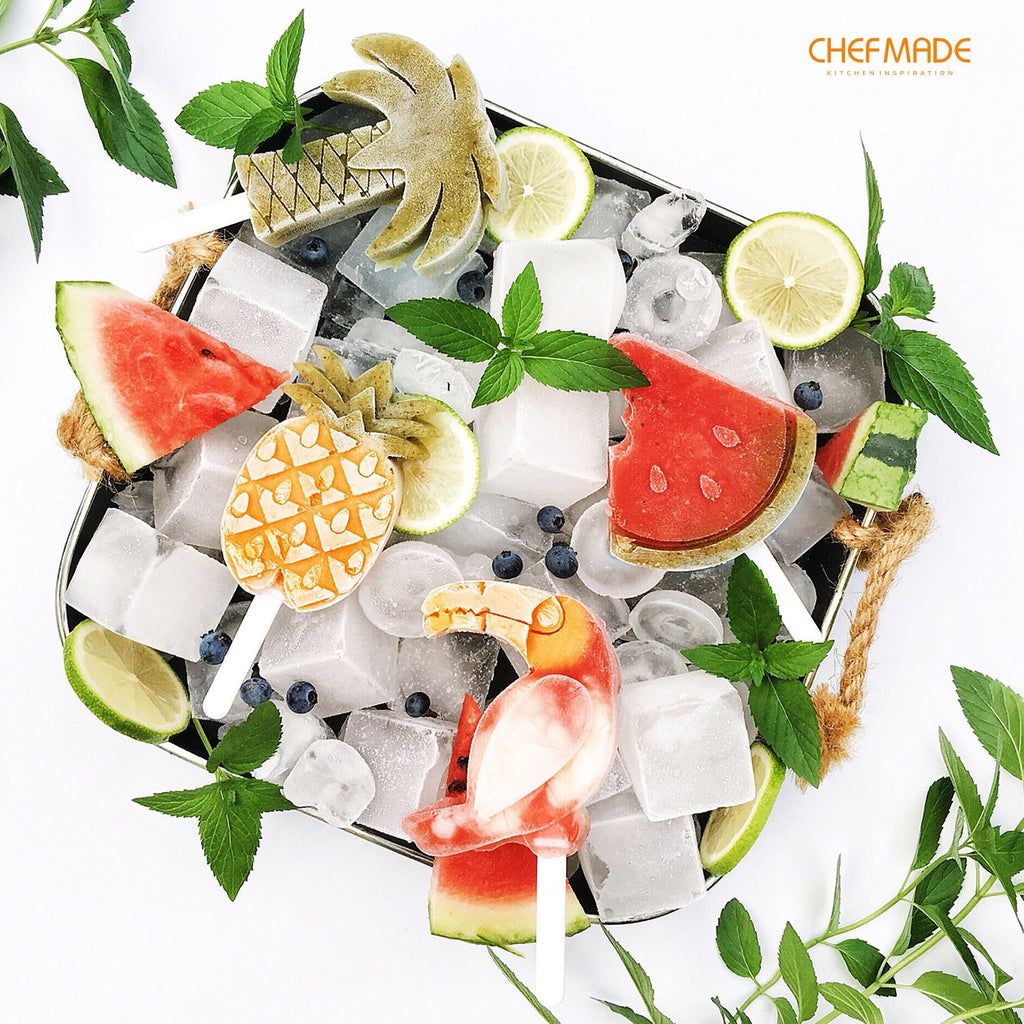 Chefmade學廚WK9441鸚鵡 椰子樹 矽膠雪糕模Popsicle Mold (Coconut Tree & Toucan)