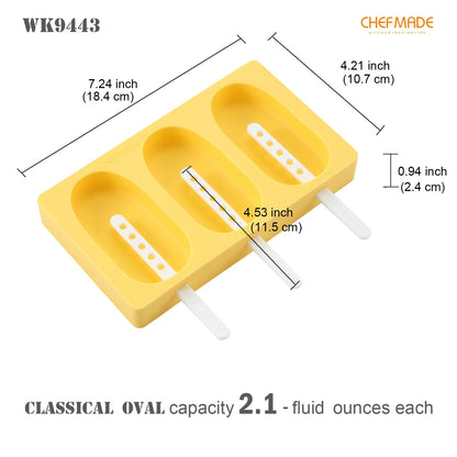 Chefmade學廚WK9443經典款矽膠雪糕模Popsicle Mold (Classical Oval)