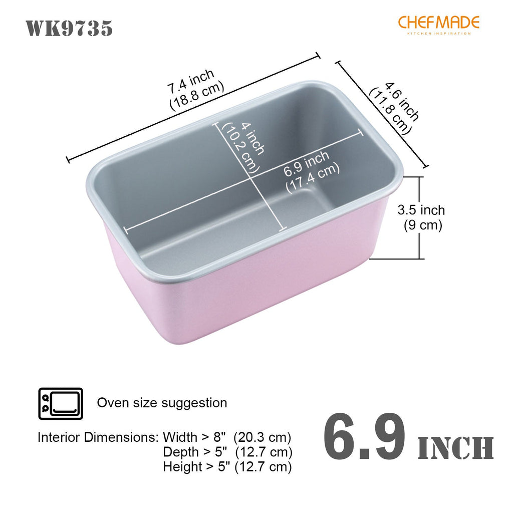 Chefmade學廚WK9735玫瑰金(小號)加高吐司模4" x 6.9" Rectangle Cake Pan